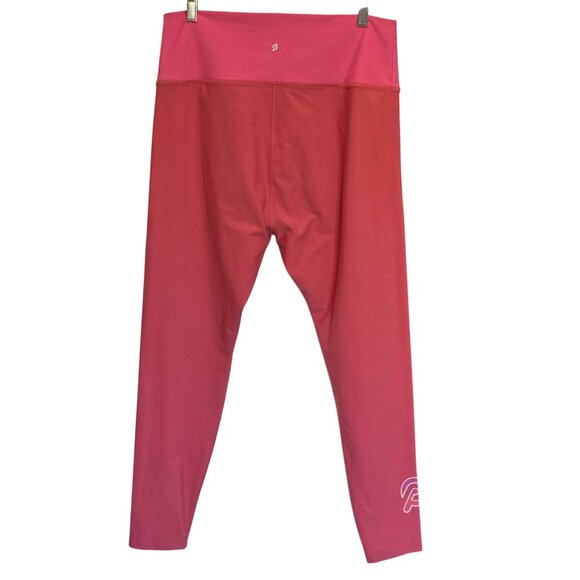 Peloton Logo Pink High-Waisted Leggings Polyester/Spandex Blend Womens Size XXL - Picture 2 of 6